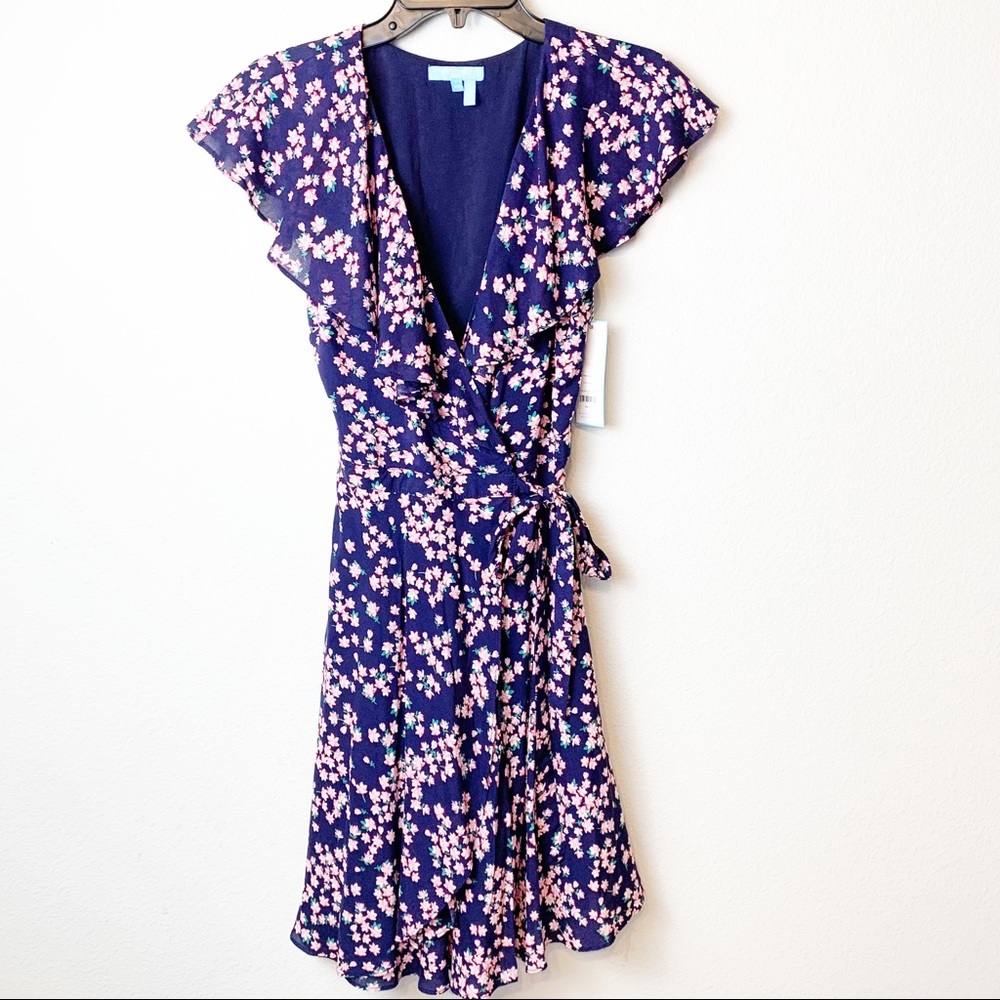 NWT Draper James RSVP Wrap Dress Navy Size XS